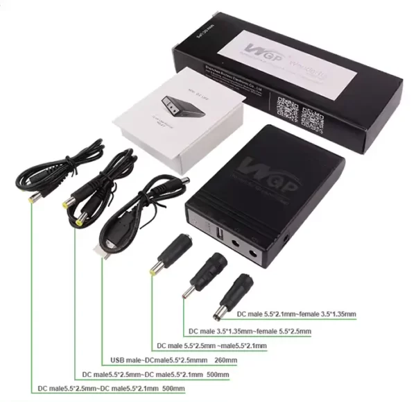 WGP Mini UPS 5/12/12V (8,800mAh) - Black Router & ONU Up To 8 Hours Backup - Image 3